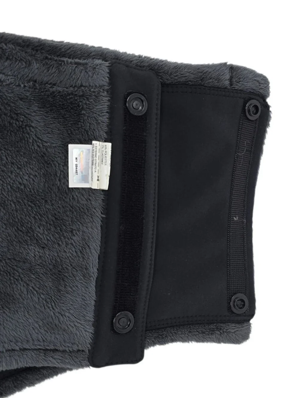 The North Face Fleece Lined Snap Back Heavy Neck Face Gaiter One Size Black Gray - Picture 8 of 9